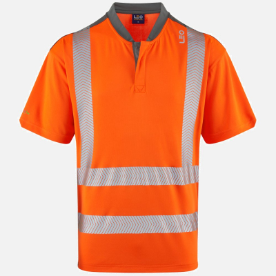 Leo Putsborough T12 Hi-Vis T-Shirt - High-Visibility Orange - Mens - Sizes S-6XL