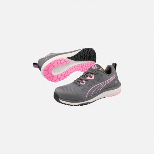 Puma Safety CELERITY Knit Pink Low S1PS ESD FO HRO SR, Size 4 Safety Trainer - Ladies - Sizes 3-8