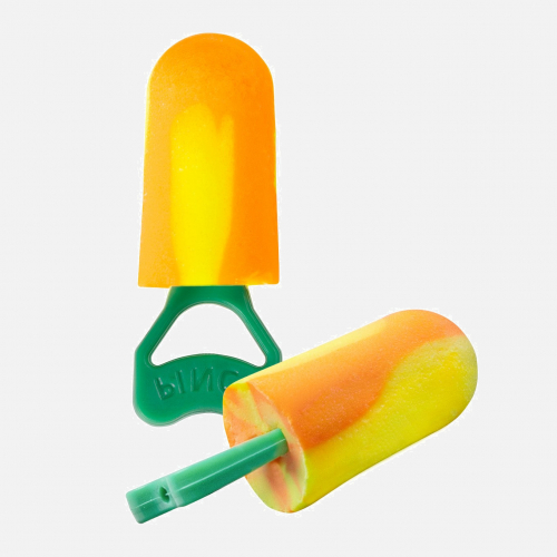 BioSoft Pinchfit, PF-1, UNCORDED, Box of 100Prs Ear Plugs - Orange/Yellow