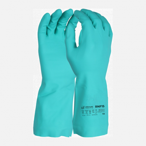 RNF15-Green - Premium Green Nitrile Chemical Gauntlet