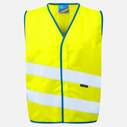 Leo Neonstars CW01 Hi-Vis Waistcoat - Mens - Sizes XS-XL