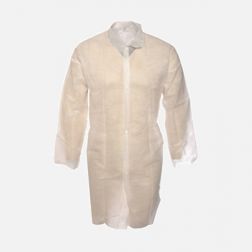 DCW Visitor Coat - L Disposable Lab Coat - White - S-2XL