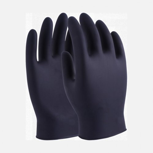 Hantex Nova-BLK - 4mil Premium Black Nitrile Powderfree - Medium Disposable Gloves - Black (S-XL)