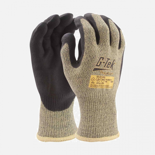 G-Tek 16-AR413 - Arc Flash Level 2 - 07 / S Cut D Gloves - Yellow/Black (S-2XL)