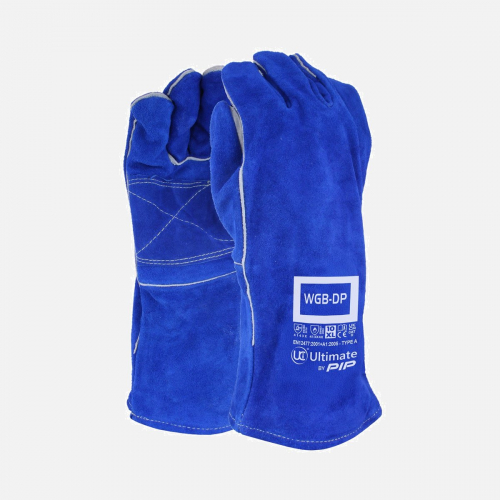 WGB-DP - Double Palm Welding Gauntlet, ONE Size Gauntlets - Blue (2XL)