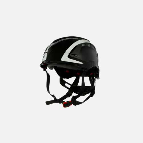 3M SecureFit X5000 Safety Helmet, Vented, Reflective - Black - One Size