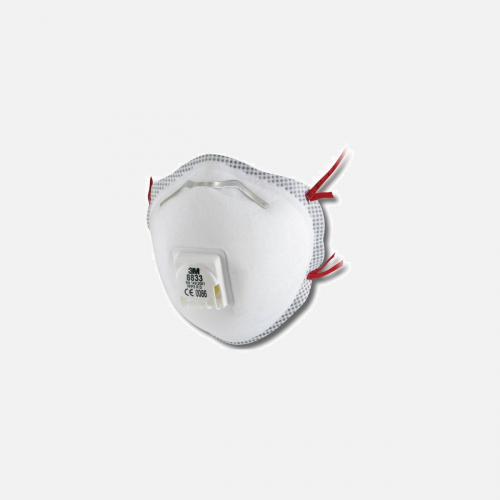 3M Disposable Respirator, FFP3, Valved, 8833, Box of 10 Respiratory Protection - One Size