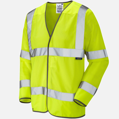 Leo Fremington S04 Hi-Vis Sleeved Waistcoat - Mens - Sizes S-6XL