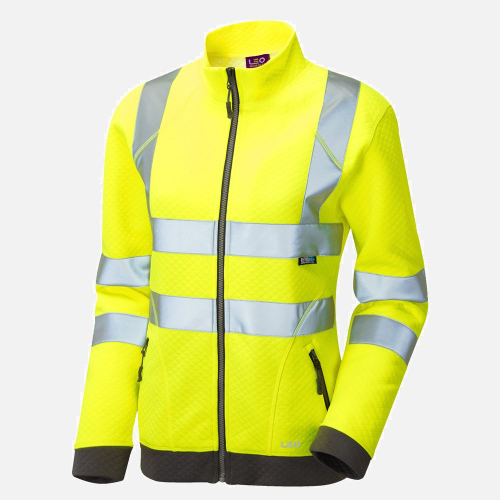 Leo Hollicombe SSL03 Hi-Vis Zipped Sweatshirt - Ladies - Sizes XS-6XL