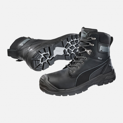 PUMA SAFETY CONQUEST BLK CTX HIGH S3 CI HI WR HRO SRC Safety Boot - Black - Mens - Sizes 7-13