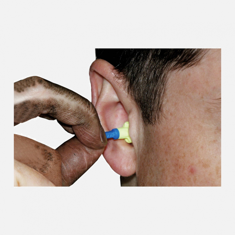 3M E-A-R Express Earplugs, EX-01-002, 28 dB, Uncorded, 100 Pairs/Box - Blue/Yellow - One Size
