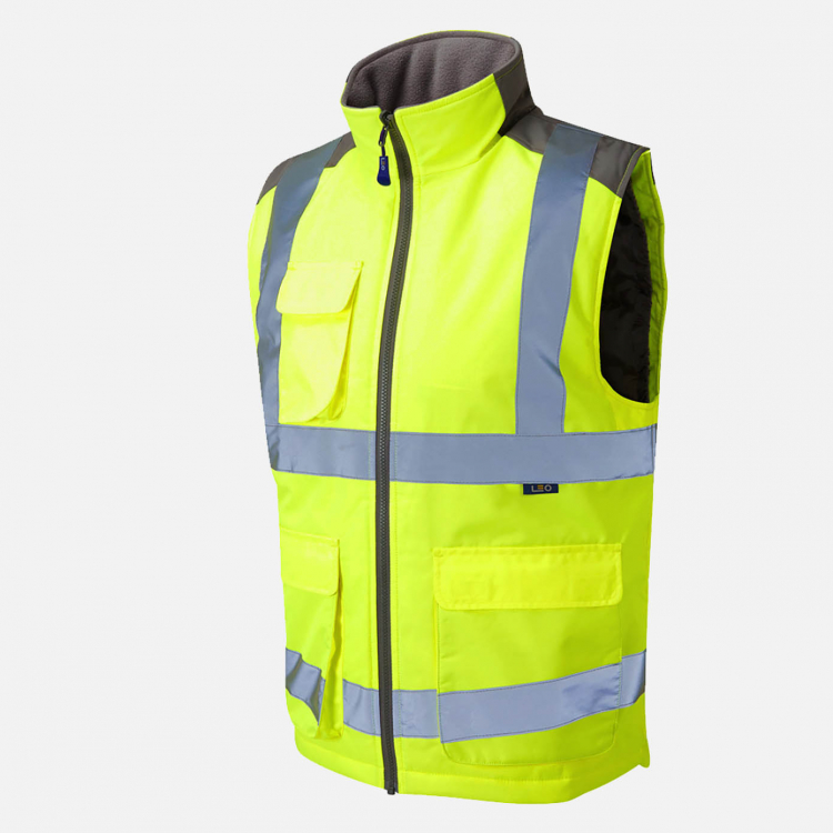 Leo Torrington BW01 Hi-Vis Bodywarmer - Mens - Sizes S-6XL