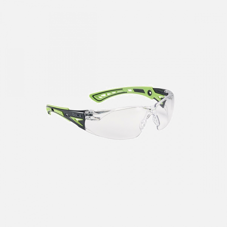 Bolle Rush+ Safety Glasses - Clear/Green - One Size