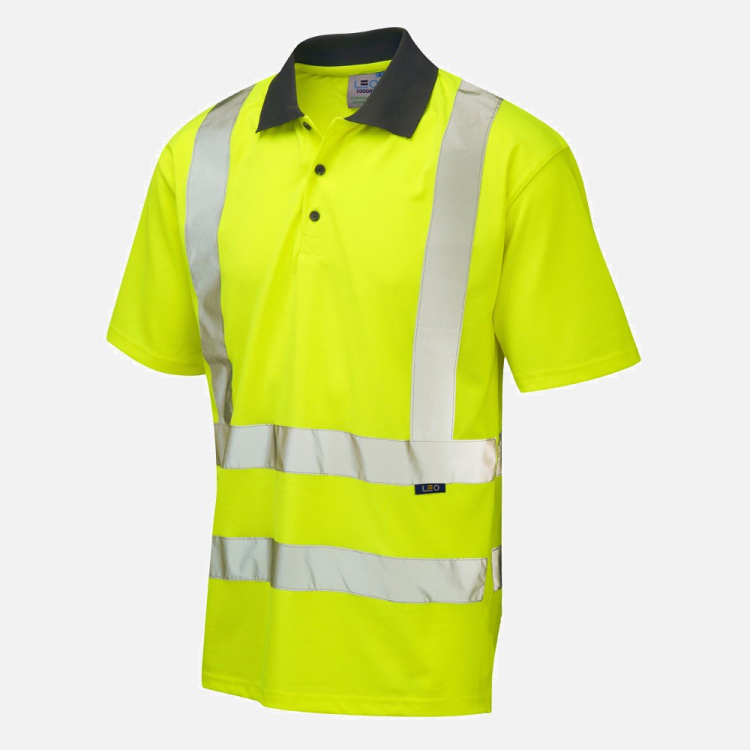 Leo Rockham P02 Hi-Vis Polo Shirt - High-Visibility Yellow - Mens - Sizes S-6XL