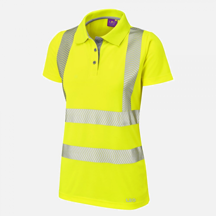 Leo Pippacott PL03 Hi-Vis Polo Shirt - High-Visibility Yellow - Ladies - Sizes XS-6XL