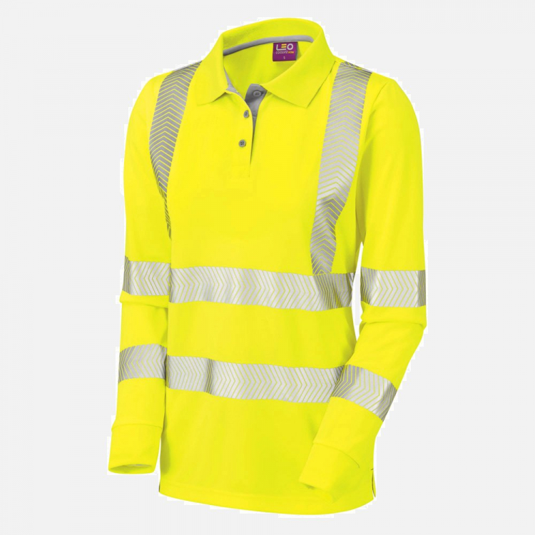 Leo Pollyfield PL08 Hi-Vis Polo Shirt - Ladies - Sizes XS-6XL