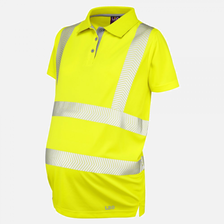 Leo Lovacott PM03 Hi-Vis Polo Shirt - High-Visibility Yellow - Ladies - Sizes S-2XL