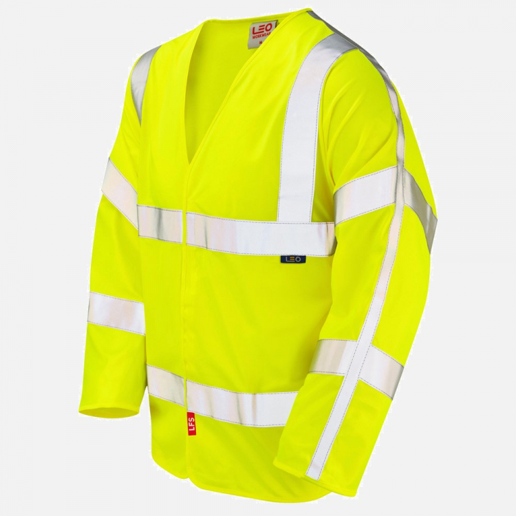 Leo Parkham S11 Hi-Vis Sleeved Waistcoat - High-Visibility Yellow - Mens - Sizes S-6XL