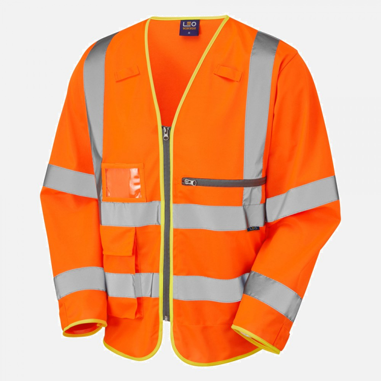 Leo Heddon S24 Hi-Vis Waistcoat - High-Visibility Orange - Mens - Sizes S-4XL