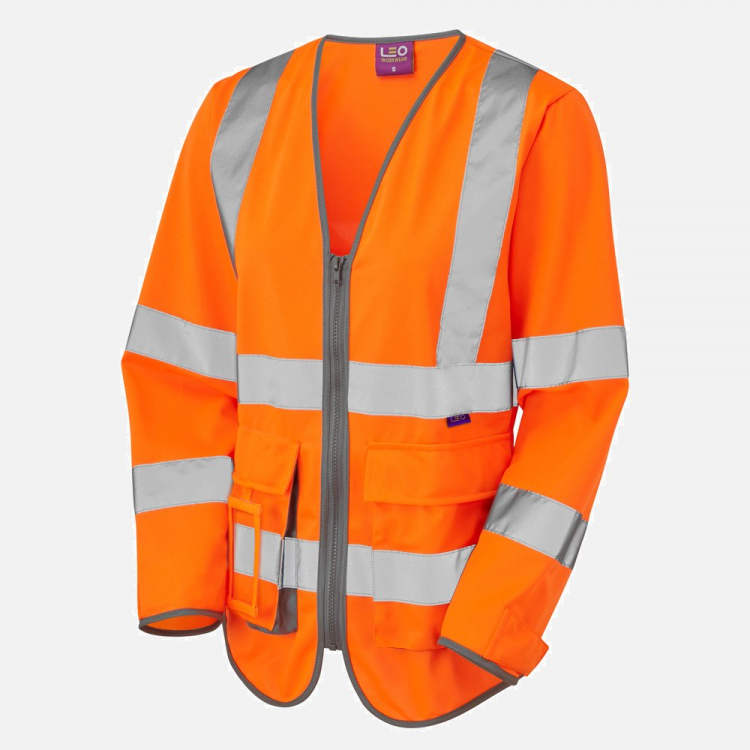 Leo Beaworthy SL12 Hi-Vis Waistcoat - High-Visibility Orange - Ladies - Sizes XS-6XL