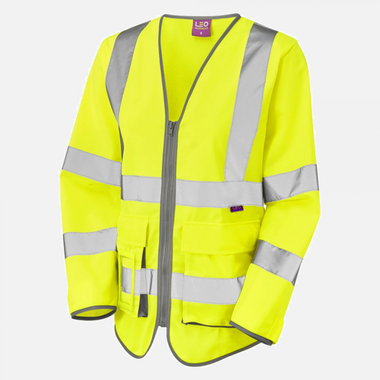 Leo Beaworthy SL12 Hi-Vis Waistcoat - High-Visibility Yellow - Ladies - Sizes XS-6XL