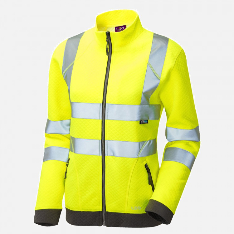 Leo Hollicombe SSL03 Hi-Vis Zipped Sweatshirt - Ladies - Sizes XS-6XL