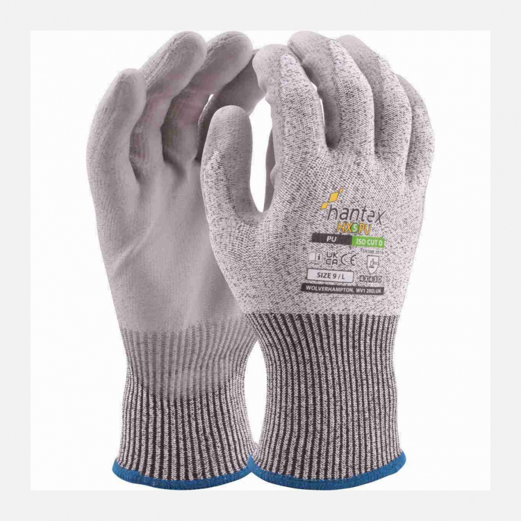 Hantex HX5-PU Cold Resistant Safety Gloves - Grey (XS-2XL)
