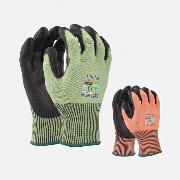 Hantex Vecta - Green Cut Resistant Safety Gloves (S-2XL)