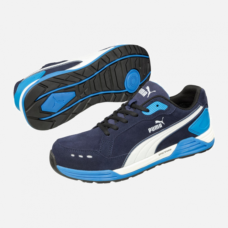 PUMA SAFETY AIRTWIST BLUE LOW S3 ESD HRO SRC Safety Trainer - Mens - Sizes 6-12