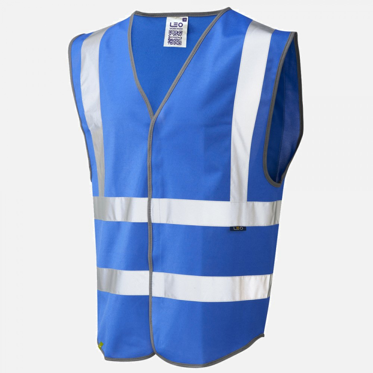 Leo Pilton W05 Hi-Vis Waistcoat - Royal Blue - Mens - Sizes XS-4XL